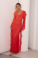 Flowy Coral Maxi Dress Rent B