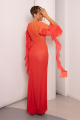 Flowy Coral Maxi Dress Rent B