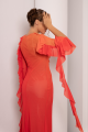 Flowy Coral Maxi Dress Rent B