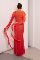 Flowy Coral Maxi Dress Rent B