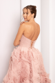 Flowered Tulle Dress In Pink Color Rent B