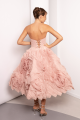 Flowered Tulle Dress In Pink Color Rent B