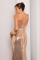 Astonishing Sequined Gold Maxi Dress Rent B