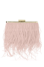 Estelle Pink Feather Clutch Rent B