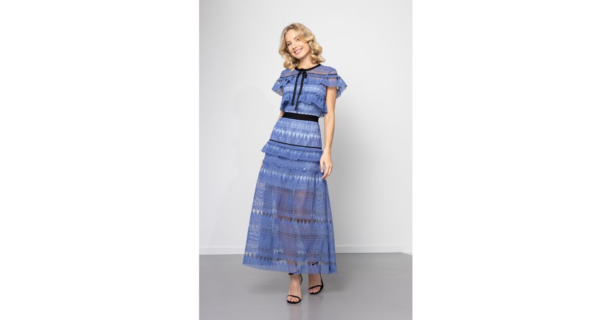 Daphne teardrop hotsell guipure midi dress